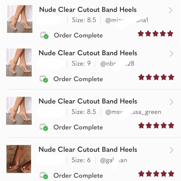 Nude Clear Cutout Band Heels - Picture 11 of 12